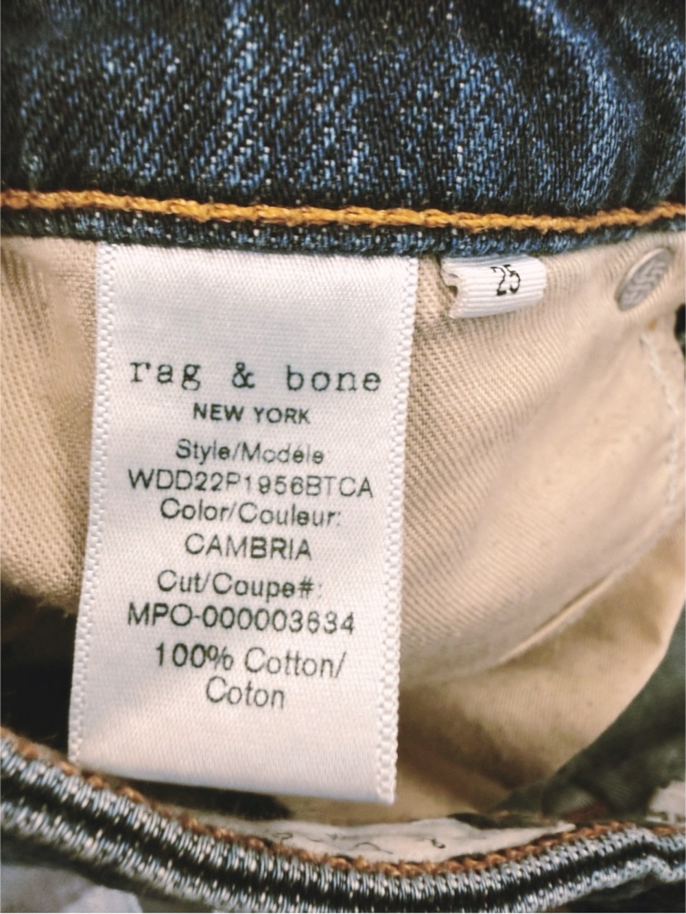 RAG & BONE Dre Low-Rise Denim Shorts, Size 25 - Picture 9 of 10